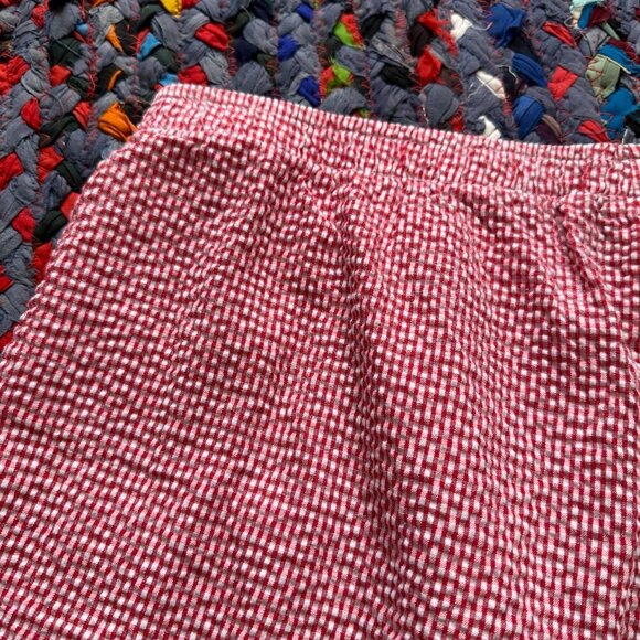 Vintage Red White Gingham Embroidered Cropped Pants Women’s Plus Size 2X Spring - Picture 9 of 14